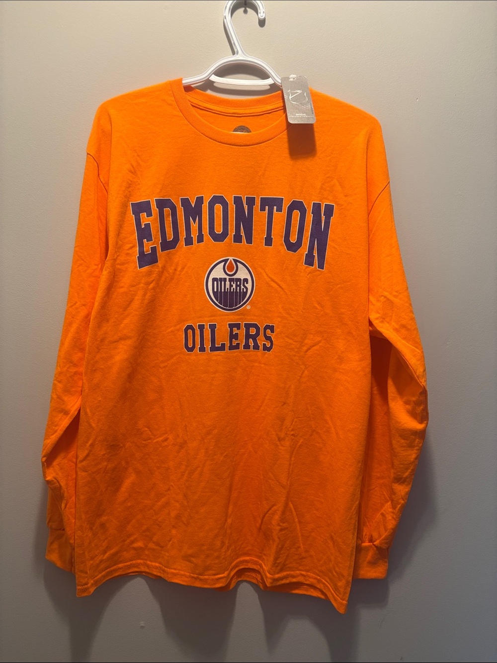 NHL Orange Graphic Long Sleeve Tee